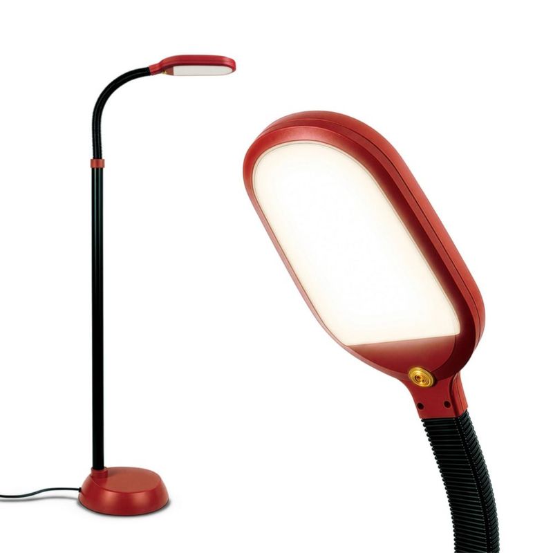 Lámpara de pie Brightech LED roja ajustable