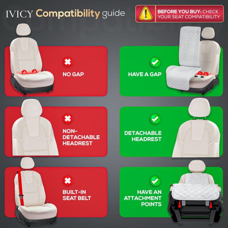 Cubre Asiento IVICY Gamuza Sintética Negra - 1 Unidad
