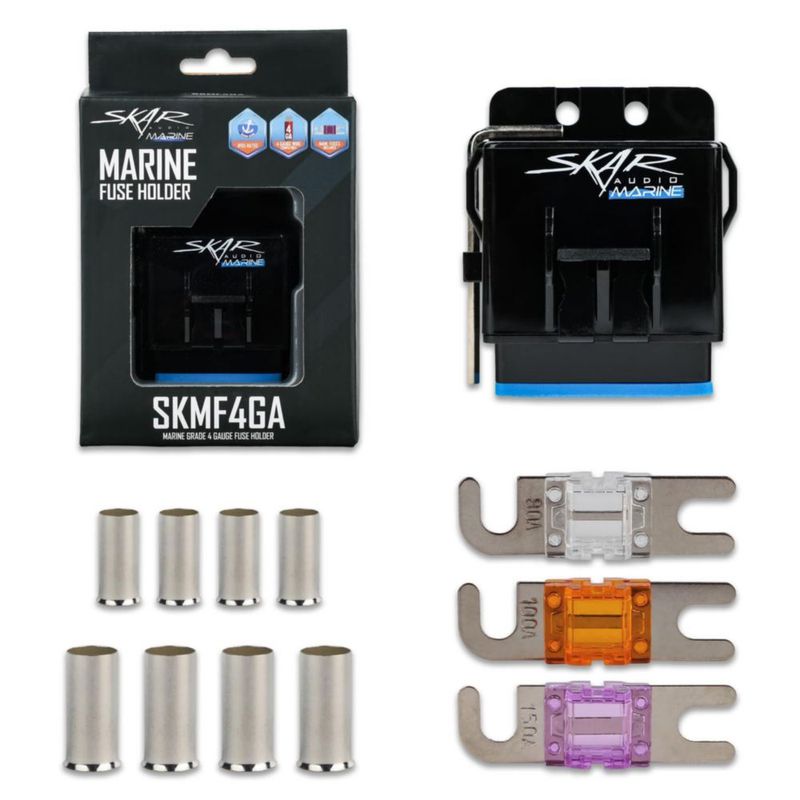 Portafusibles Skar Audio 4 AWG de grado marino Mini-ANL