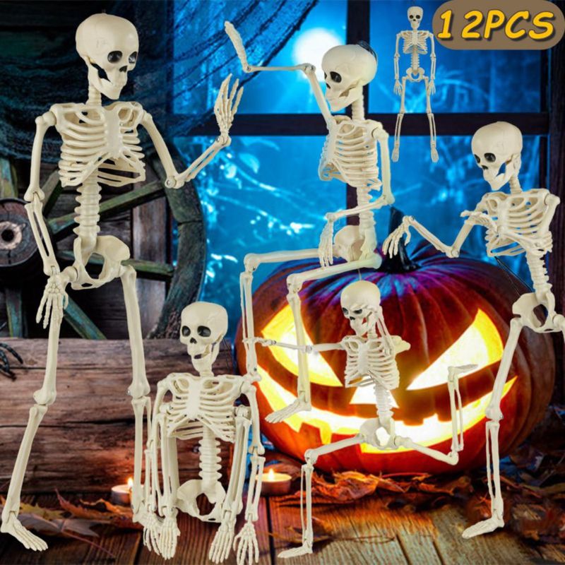 Escultura SEMITIMES Pack de 12 Esqueletos Posables de 41 cm
