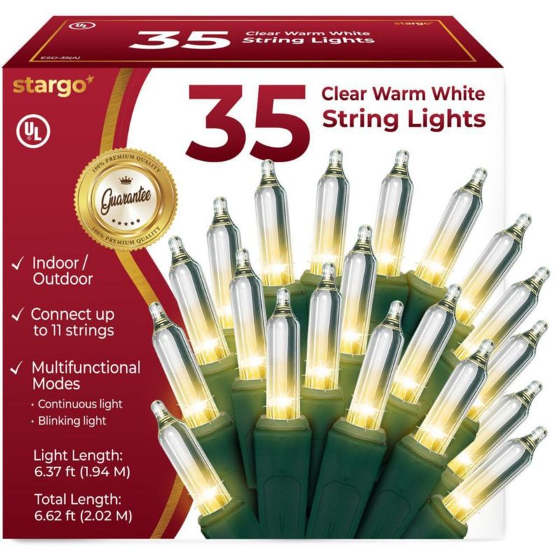 Luces de cadena Stargo 2 m 35 mini incandescentes