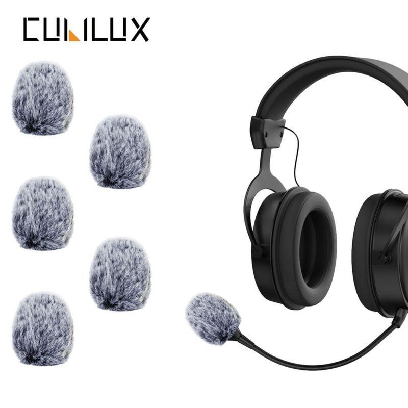 Cubilux Paraviento de Peluche tipo Deadcat 5 unidades para auriculares