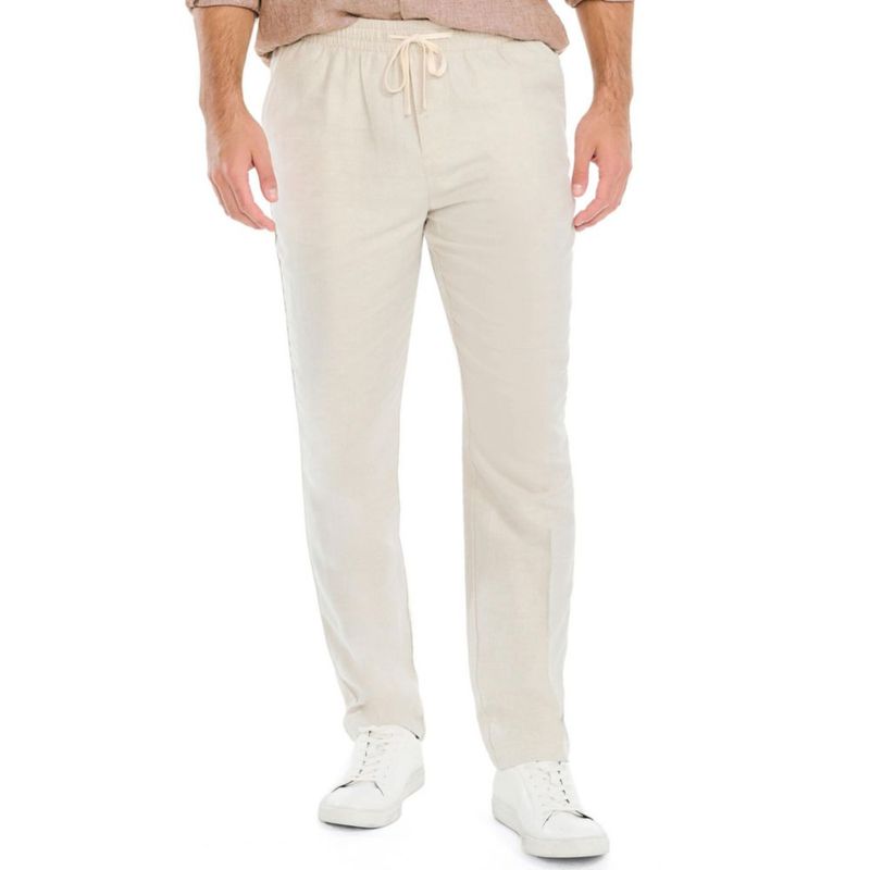 Pantalones Nautica de Lino con Cordón – Talla Grande 79 cm