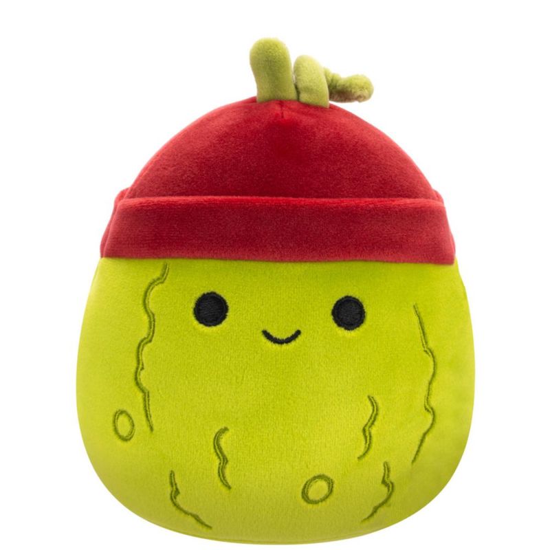 Figura de Peluche Squishmallows 13 cm Salim el Pepinillo Verde con Gorro
