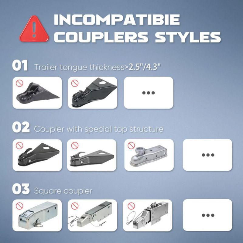 Candado para Remolque FixOasis 2-5/16" 2" Acoplador Bulldog