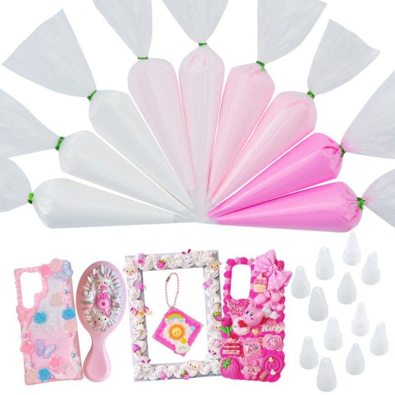 Decoden Cream - Set de 9 piezas 100 g blanco y rosa