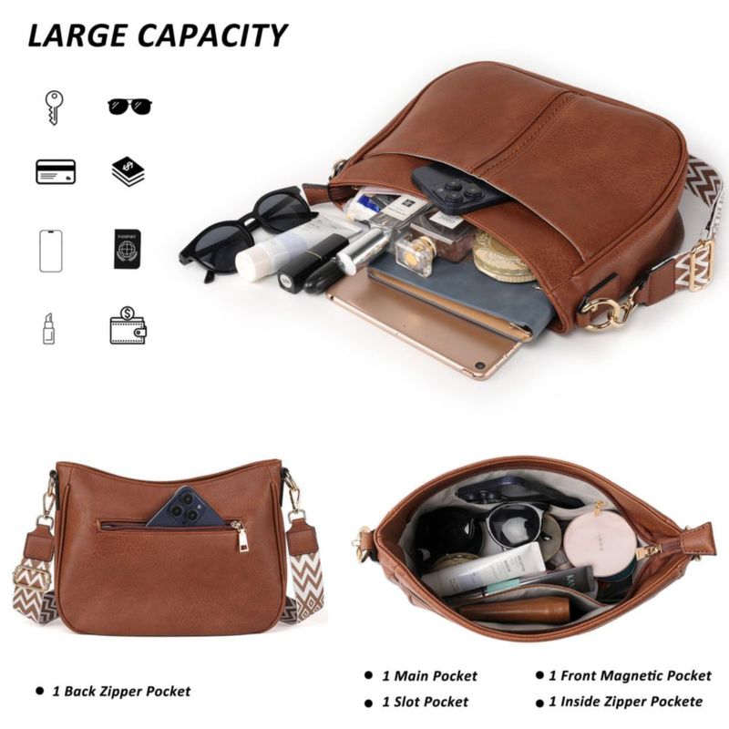 Bolso Bandolera TANTOMI de Cuero Vegano 29 × 10 × 23 cm