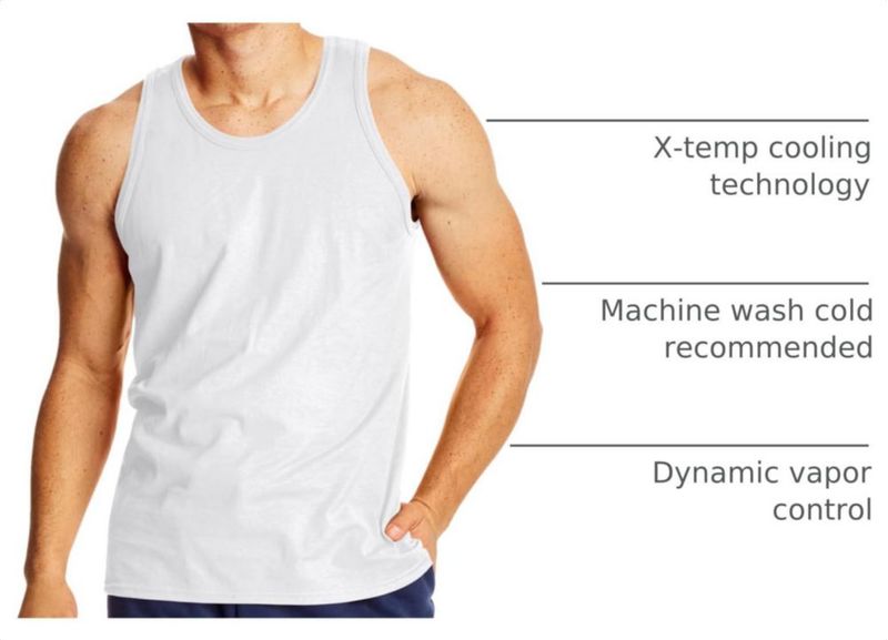 Camiseta sin mangas Hanes pack de 2 blanca talla S EE. UU.