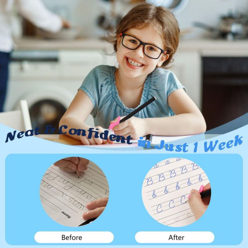 Cuaderno de Caligrafía Cursiva PEOCEFOY para Niños 8‑12 con Tinta Reutilizable