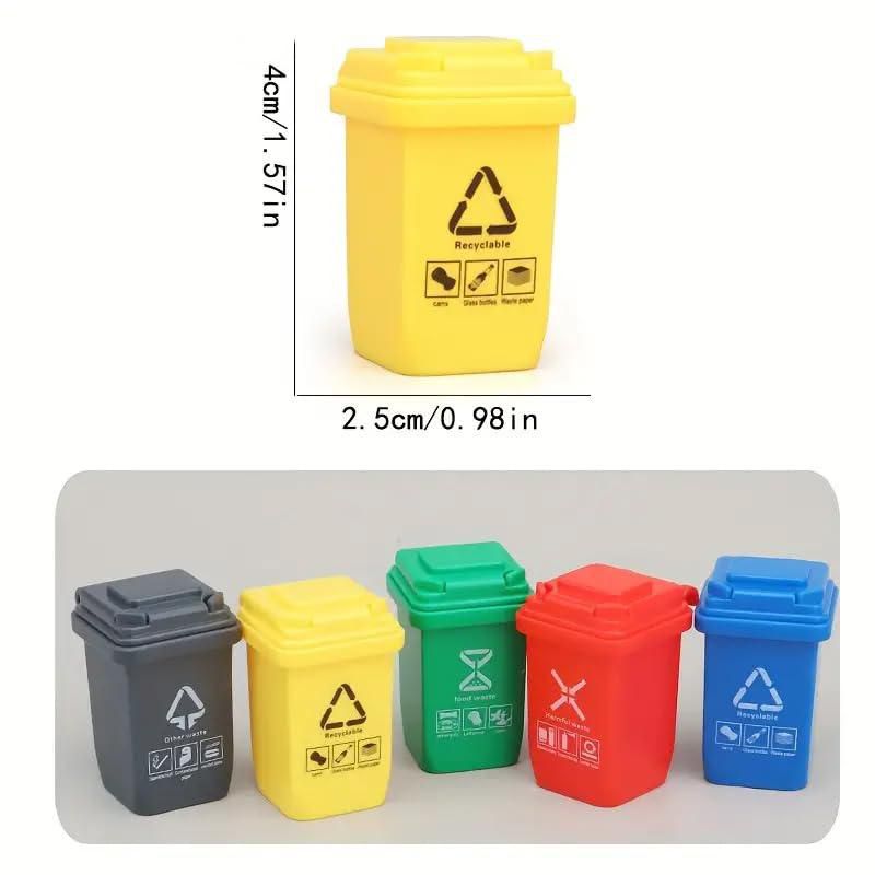 Cubo de basura miniatura SHIDXIB 10 piezas 4x3x25 cm de plástico