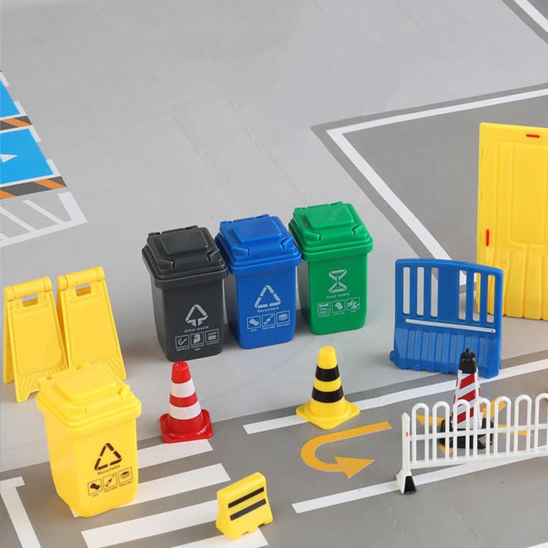 Cubo de basura miniatura SHIDXIB 10 piezas 4x3x25 cm de plástico