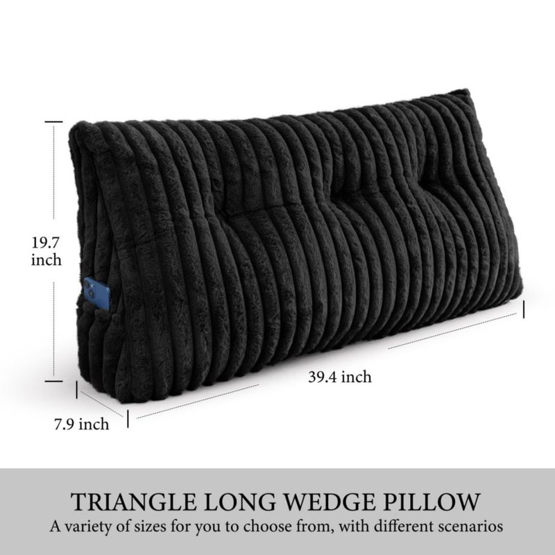 Almohada Triangular de Cuña para Cabecera Dorivalley - Negra