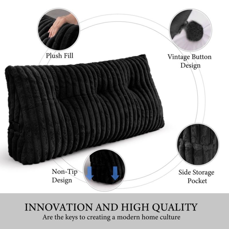 Almohada Triangular de Cuña para Cabecera Dorivalley - Negra