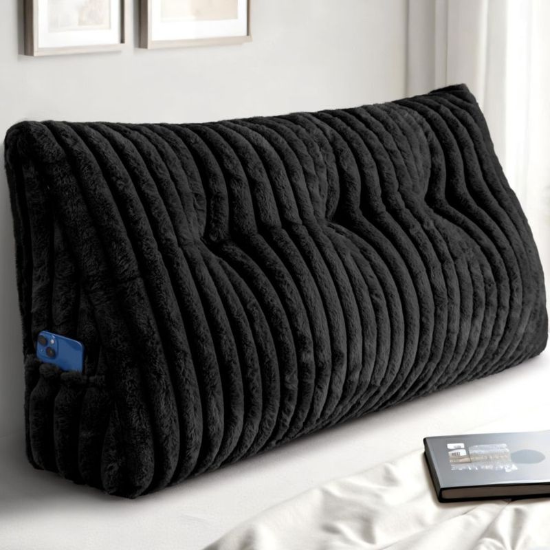 Almohada Triangular de Cuña para Cabecera Dorivalley - Negra