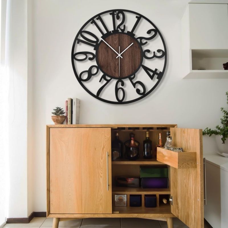 Reloj de pared LEIKE 80 cm iluminado silencioso y a batería