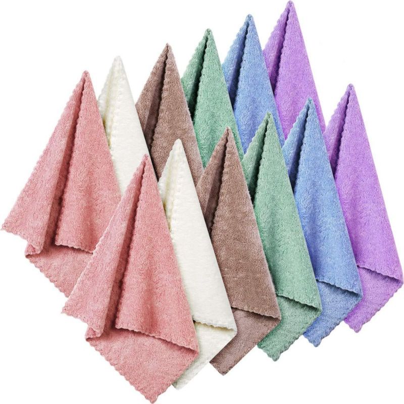 Toallas Faciales Syhood 30 × 30 cm Paquete de 12 Multicolor