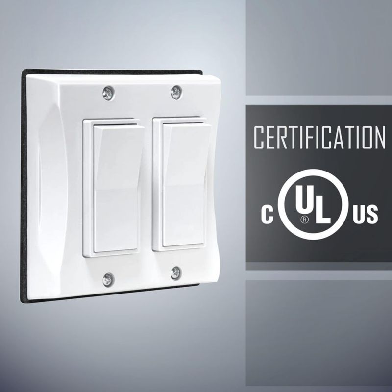 Placa de pared BELL 2 módulos blanca cubierta resistente a la intemperie