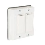 Placa de pared BELL 2 módulos blanca cubierta resistente a la intemperie