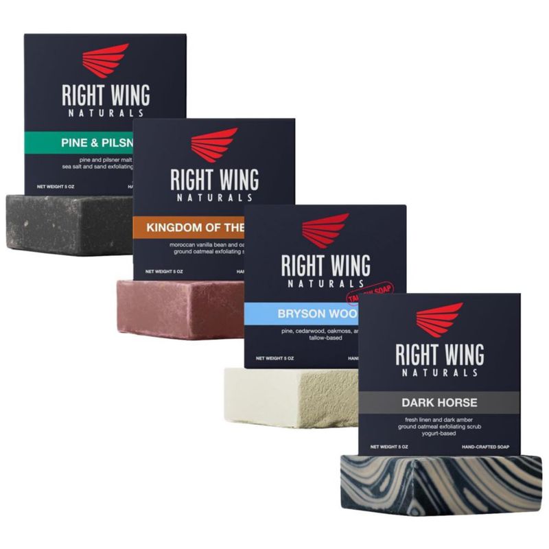 Jabón en barra Right Wing Naturals - Pack de 4 5 oz cada una