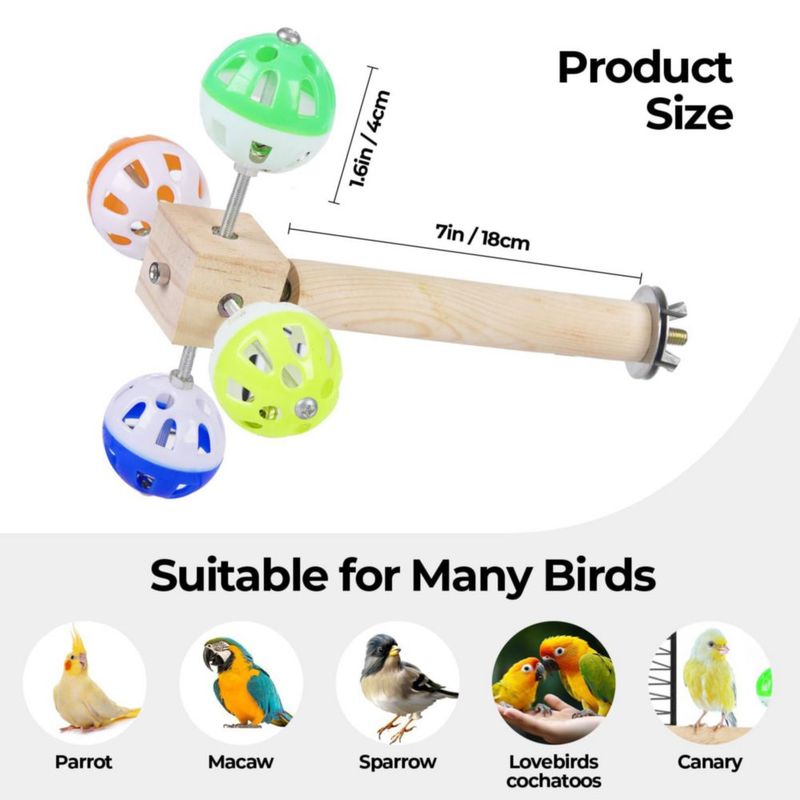 Soporte para Pájaros Matutinus 20 cm con Bolas Giratorias