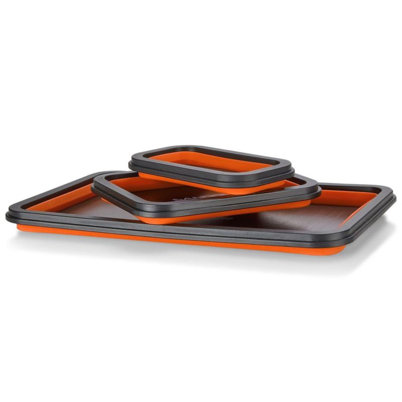 Bandeja de Piezas SANDOR Plegable Magnética de 3 Tamaños Naranja
