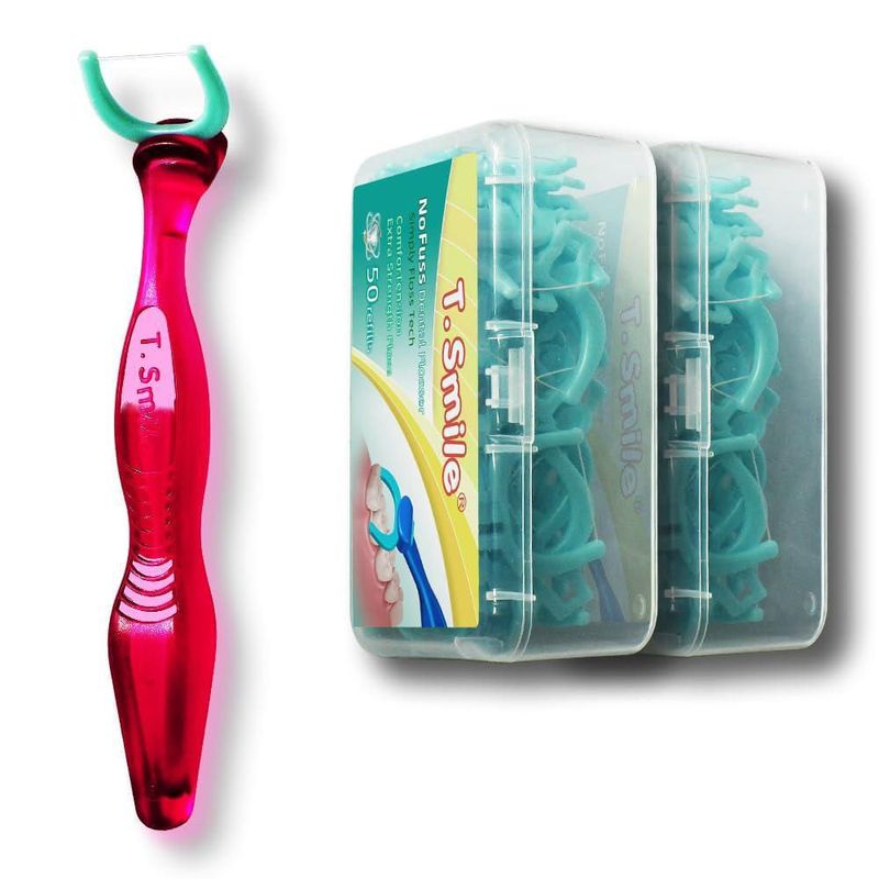 Limpiador Dental T.Smile Mango de 13 cm + 100 Recambios