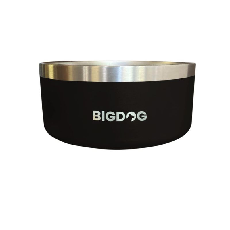 Tazón grande para perros BIGDOG 3 L acero inoxidable anti-derrame negro