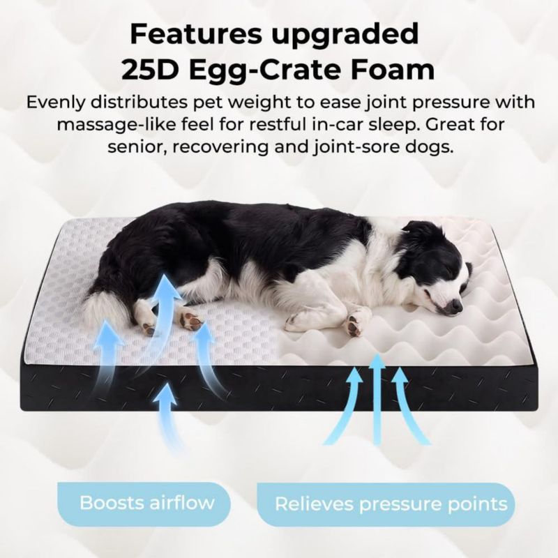 Asiento para coche de perro KYG 74 cm hasta 25 kg para 2 perros
