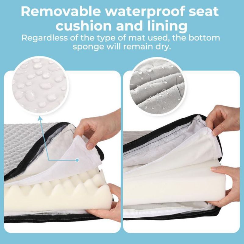Asiento para coche de perro KYG 74 cm hasta 25 kg para 2 perros