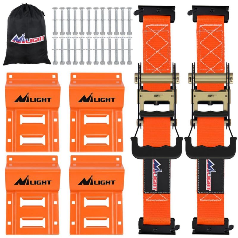 Kit de cuñas para ruedas Nilight con correas de carga 2x9' y trinquete