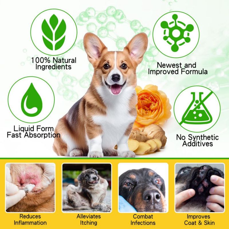 Tratamiento natural a base de hierbas contra la levadura para perros Netwik 60 ml