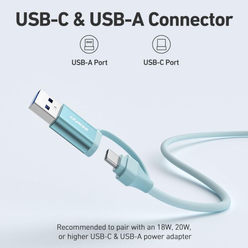 Cargador inalámbrico BENFEI MagSafe 75W con cable de 15 m