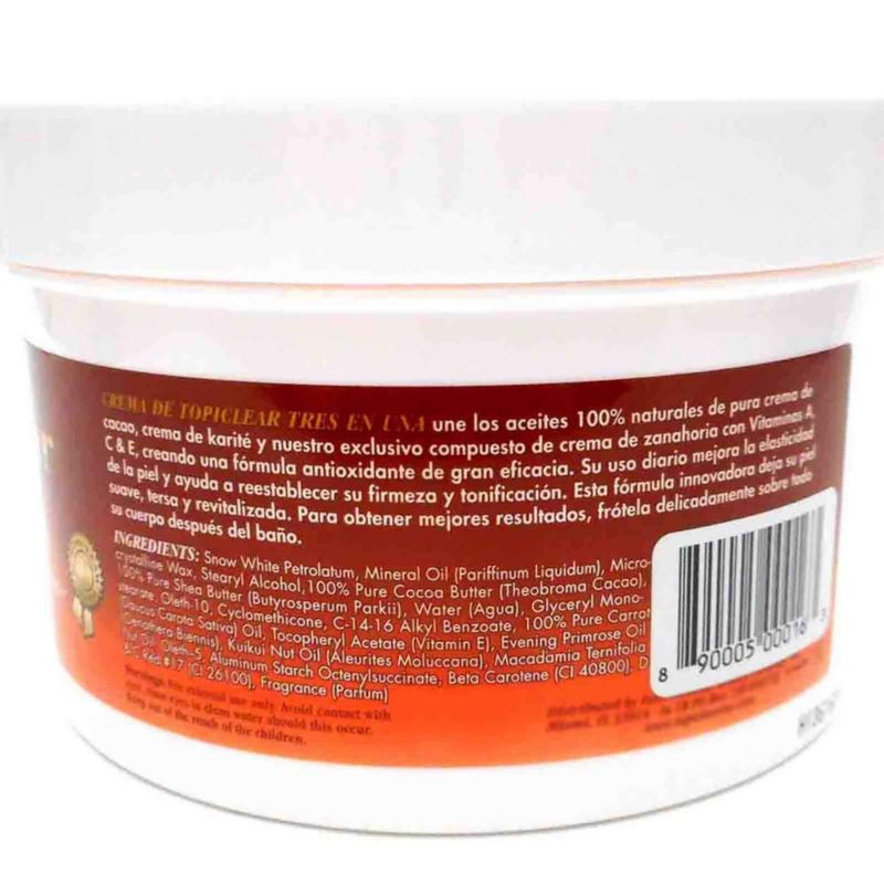 Crema Hidratante Topiclear 510 g Cacao Karité y Zanahoria