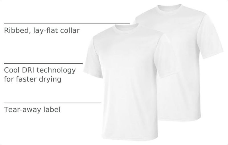 CAMISETA Hanes talla mediana blanca Pack de 2 Cool Dri Performance