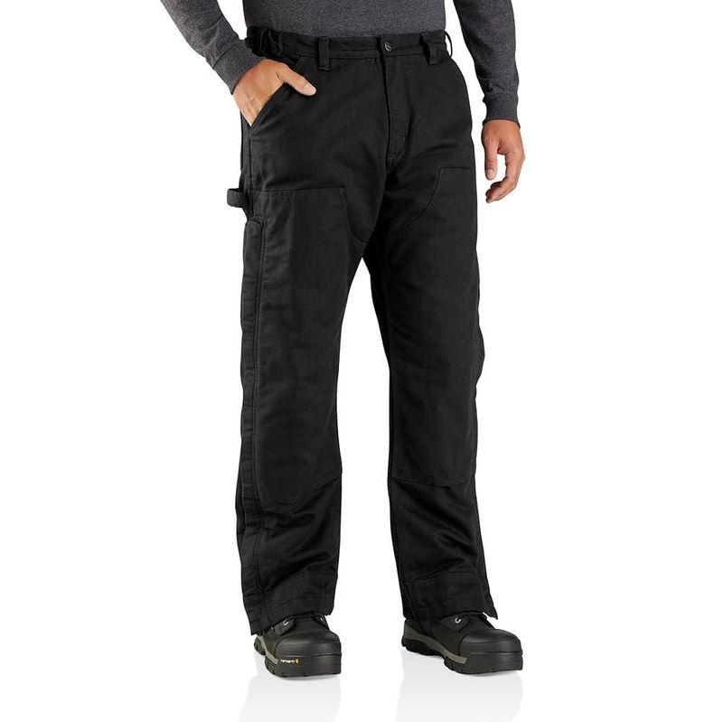 Pantalones Carhartt Corte Holgado de Pato Lavado Negro