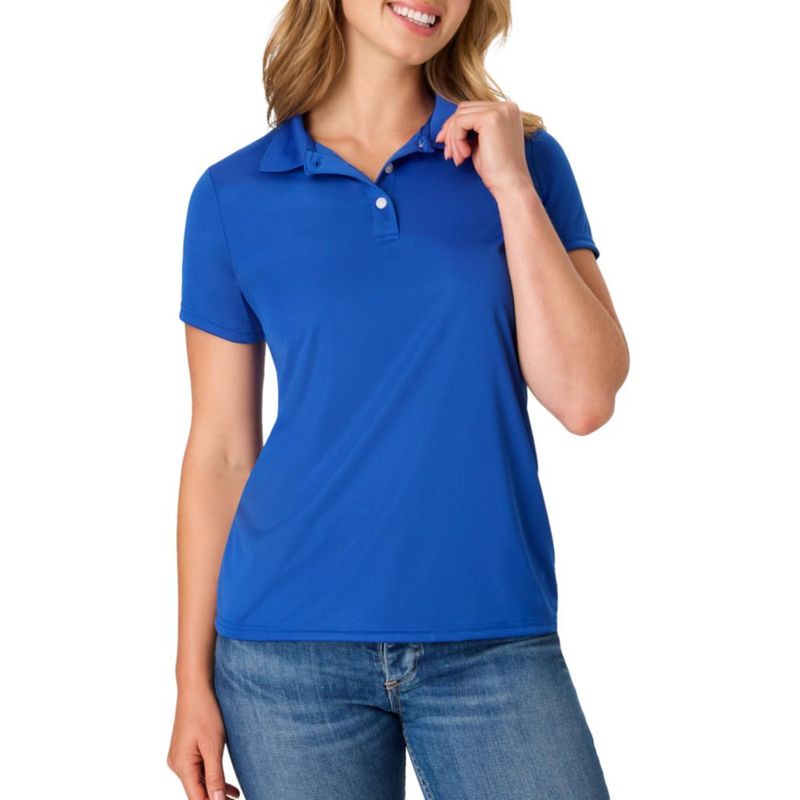 Polo Hanes Mujer Cool DRI Deep Royal Talla Grande