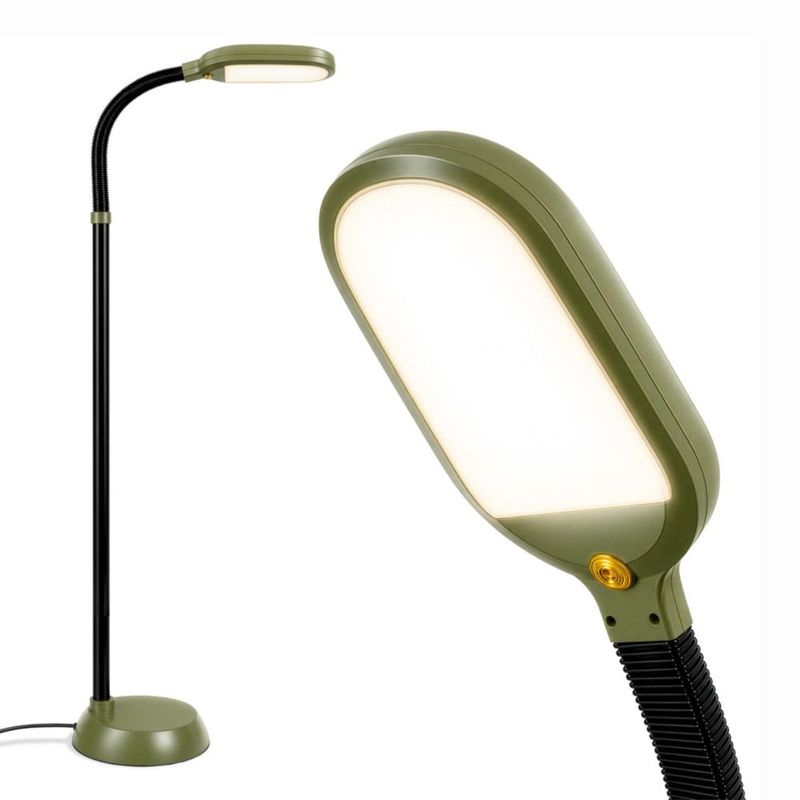 Lámpara de pie Brightech LED verde oliva ajustable