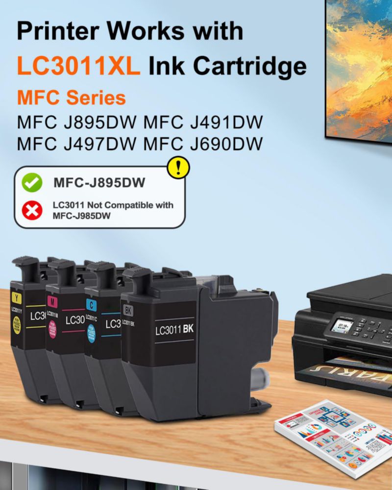 Cartuchos de tinta MANNERES LC3011XL 4 unidades (Negro/Cian/Magenta/Amarillo)