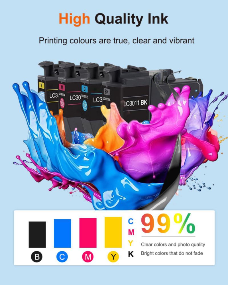 Cartuchos de tinta MANNERES LC3011XL 4 unidades (Negro/Cian/Magenta/Amarillo)