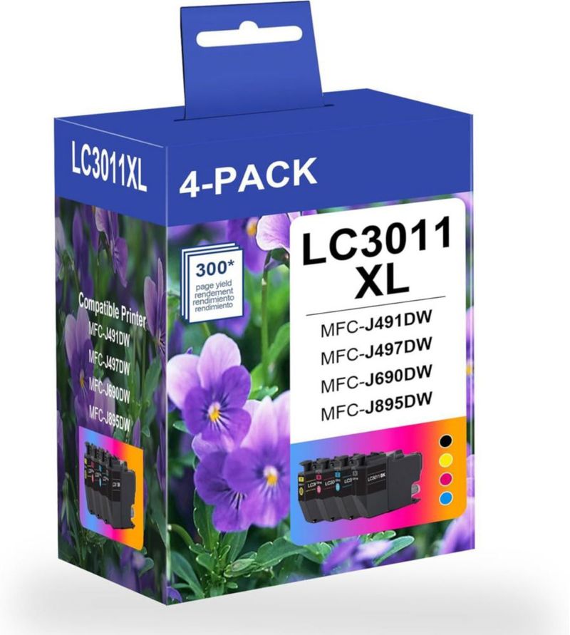 Cartuchos de tinta MANNERES LC3011XL 4 unidades (Negro/Cian/Magenta/Amarillo)