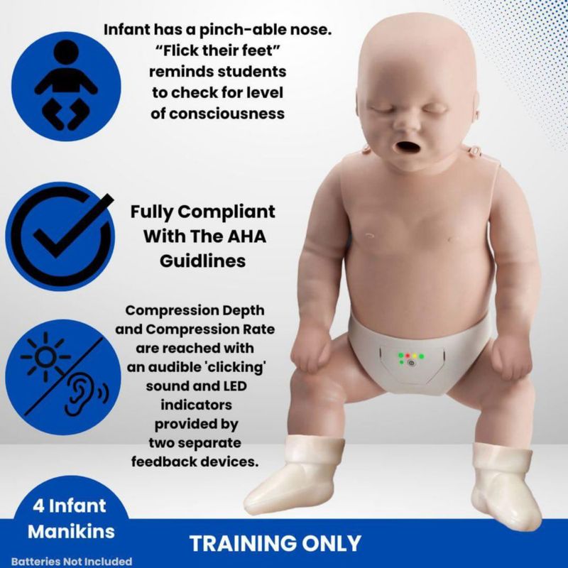 Kit de Maniquíes de RCP MCR Medical Adulto/Infante Tono Medio