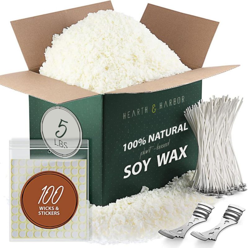 Cera para velas Hearth & Harbor 23 kg (5 lb) escamas de soja