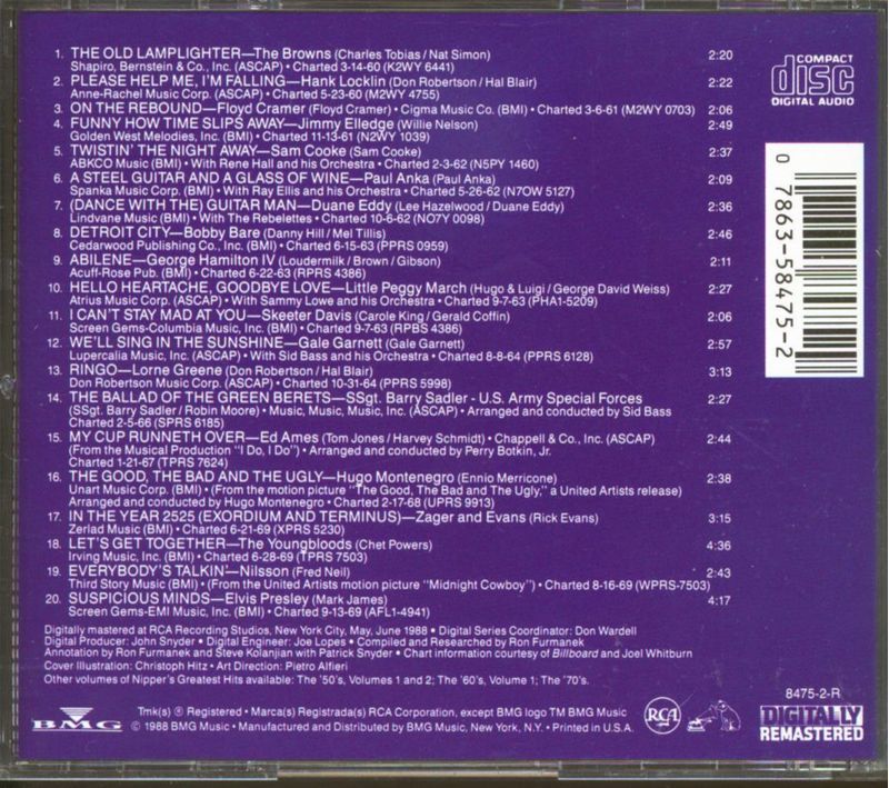 CD de música RCA Nipper's Greatest Hits: Los 60 Vol. 2