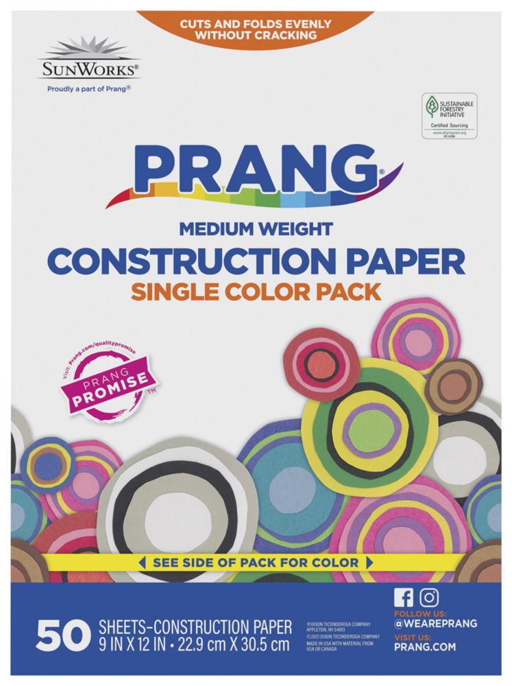 Papel de Construcción Prang Rojo 23 x 30 cm – 100 Hojas