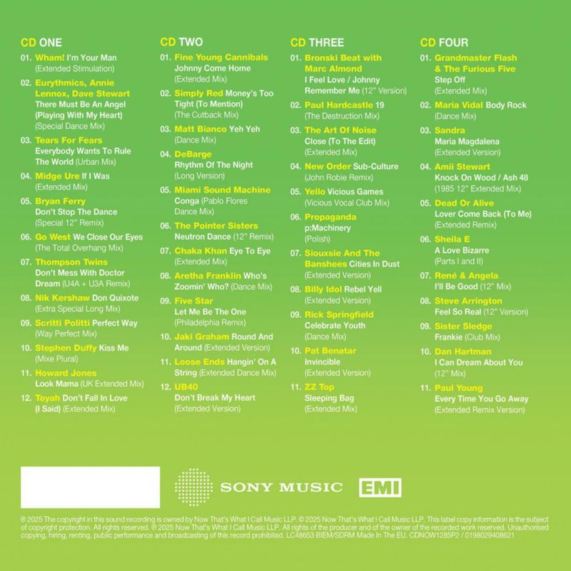 CD de música Now Twic Now 12 pulgadas 80s: 1985 - Parte 2