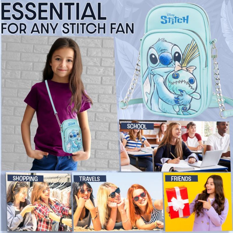 Bolso Get Trend Disney Stitch azul de hombro