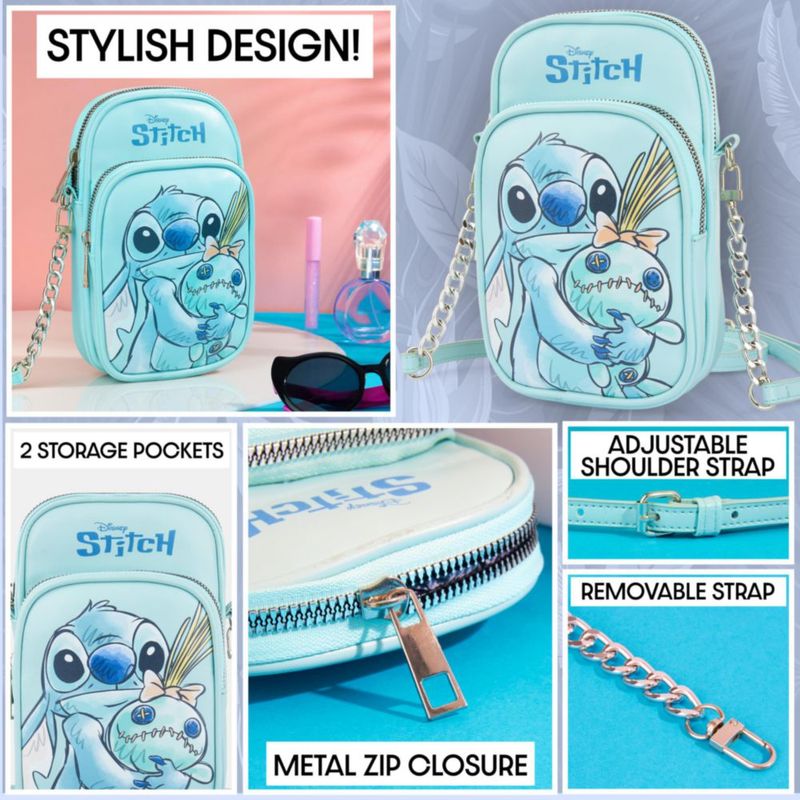Bolso Get Trend Disney Stitch azul de hombro