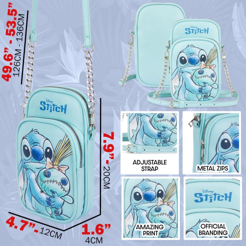 Bolso Get Trend Disney Stitch azul de hombro