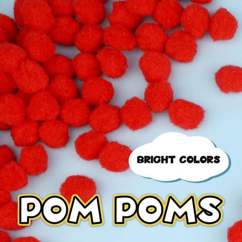 Pompones MORFEN 150 uds 25 cm Rojo - Suministros de Manualidades