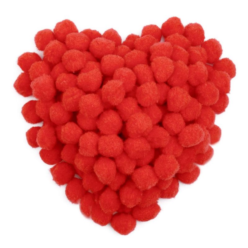Pompones MORFEN 150 uds 25 cm Rojo - Suministros de Manualidades